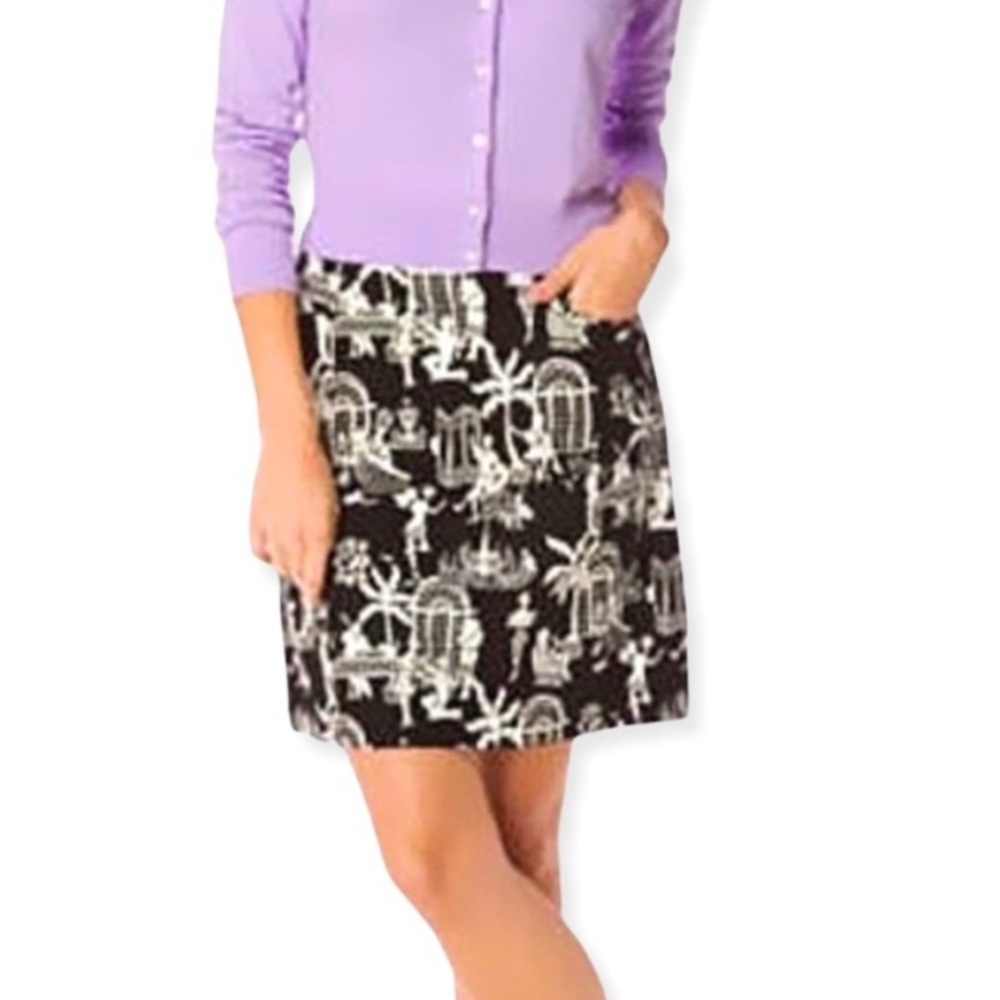 Lilly Pulitzer 'Late Night Toile' Roslyn Skirt 
 A-Line Skirt RARE